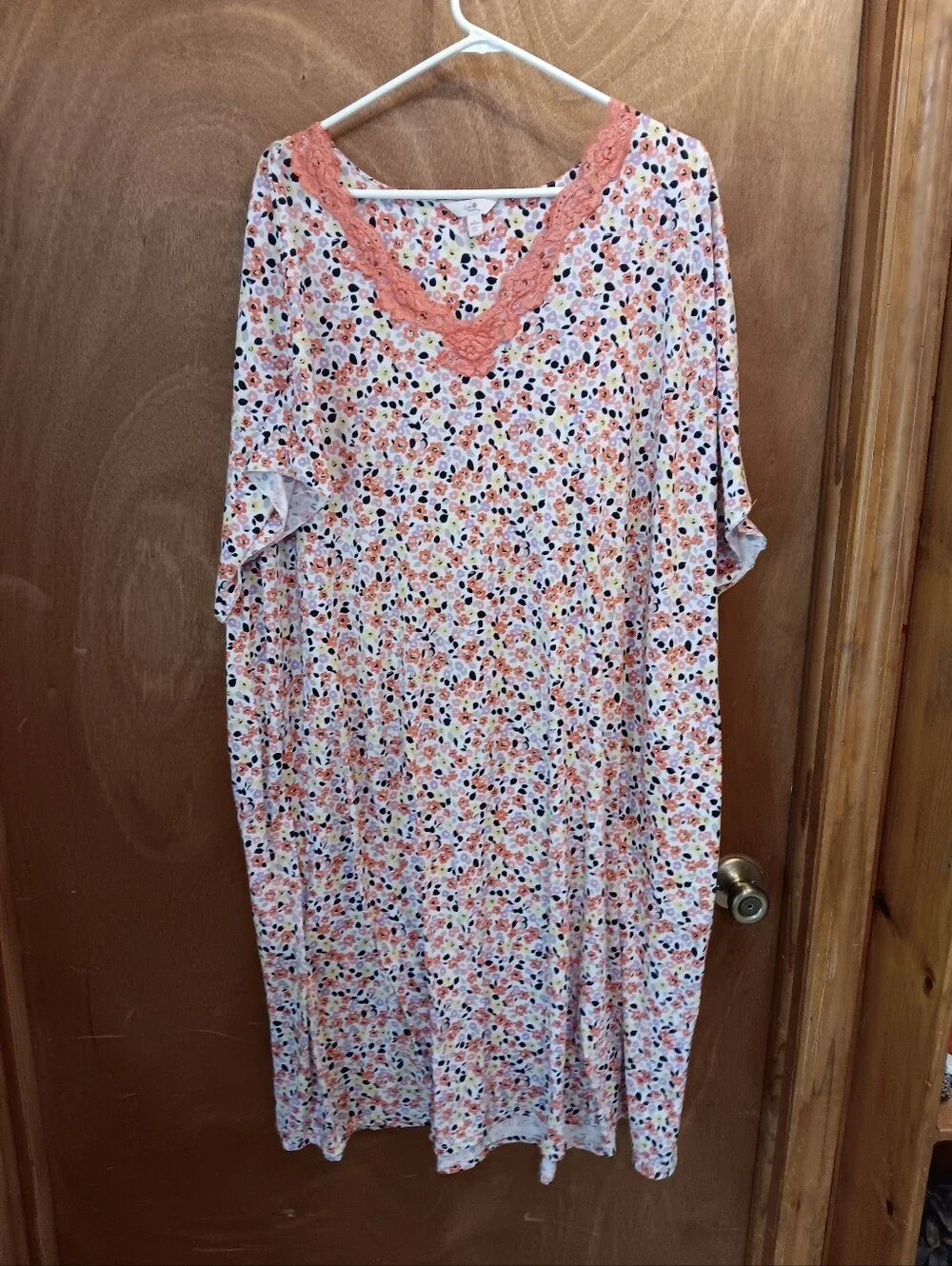 Secret Treasures Coral Lace Floral Nightdress